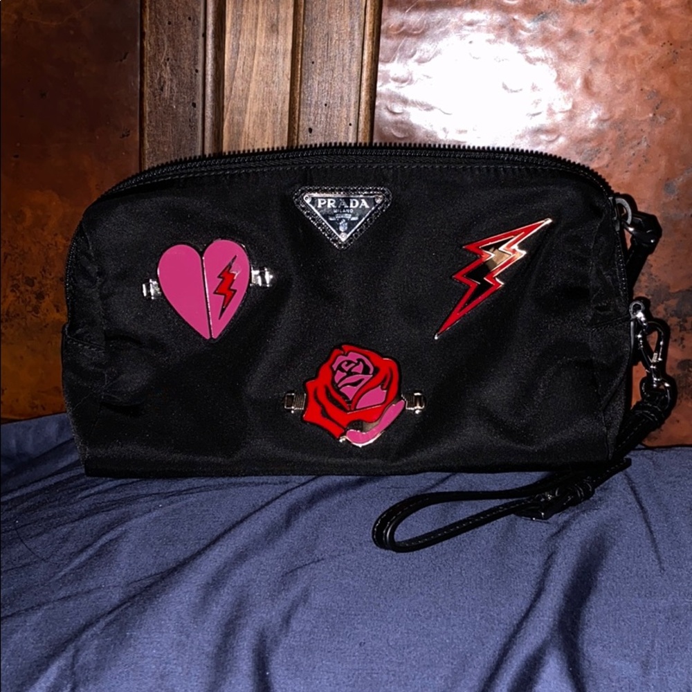 Prada nylon cosmetics pouch, black